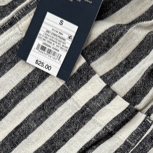 Universal Thread Black and White Striped Linen Set NWT - Picture 8 of 8